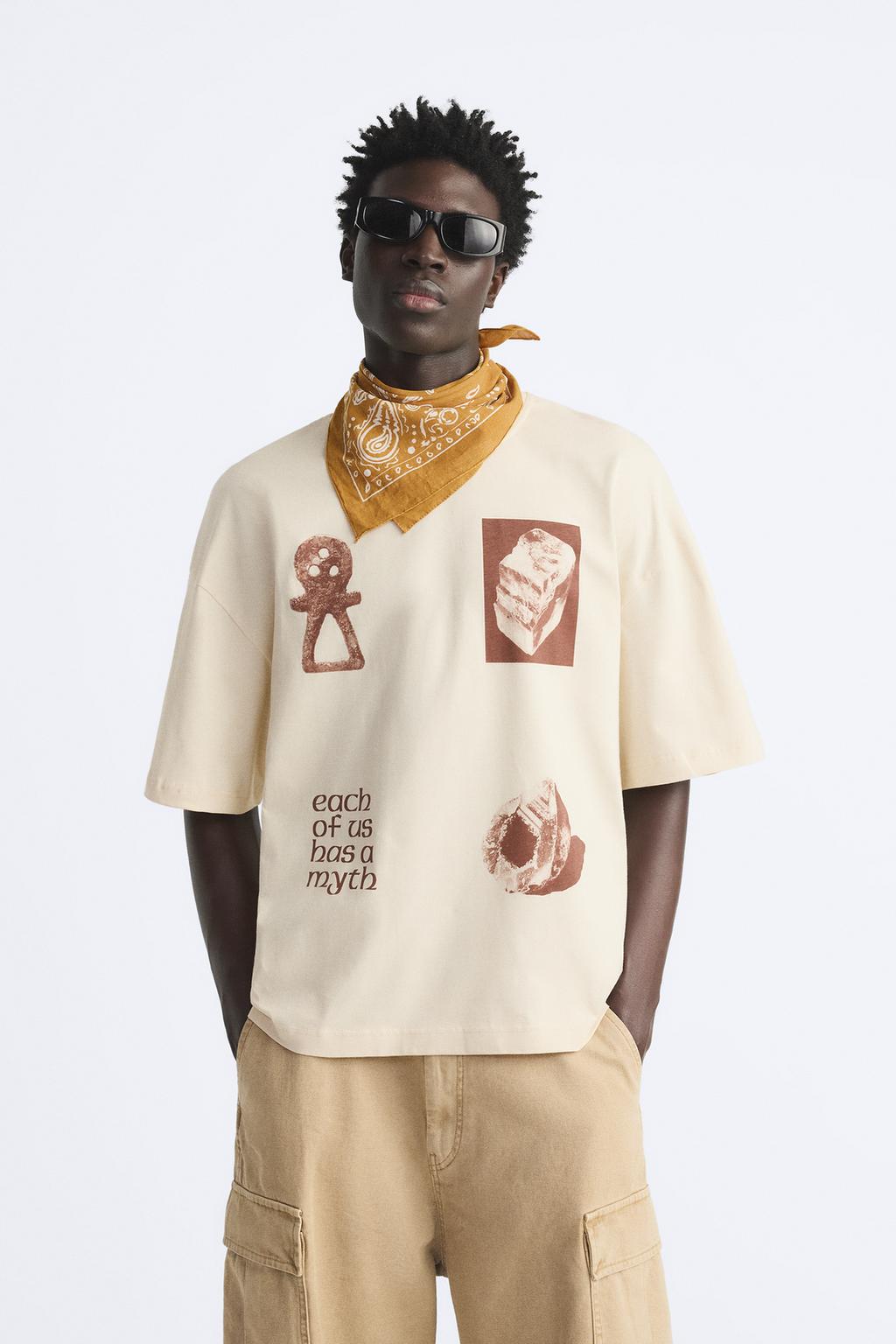 ZARA SHIRT WITH PRINTED GRAPHICS