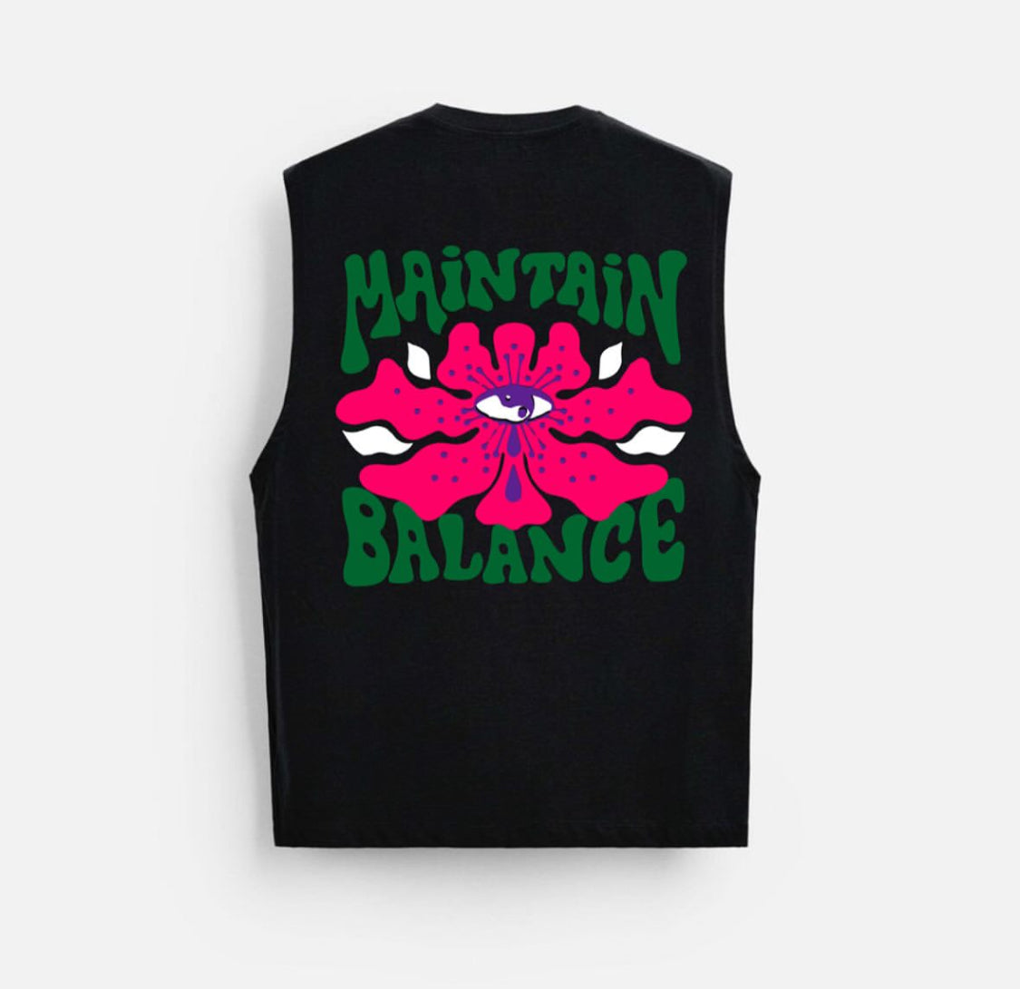 ZEDEK STUDIOS MAINTAIN
BALANCE SLEEVELESS TEE