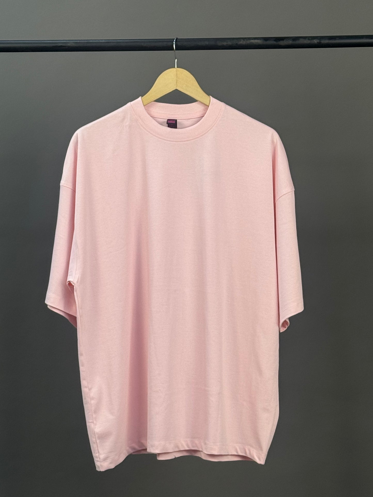 APPAREL CARE OVERSIZED PLAIN TEE IN BABY PINK