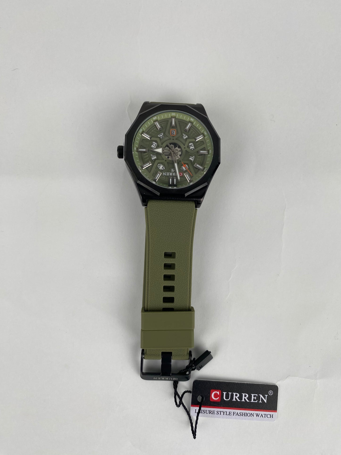 Curren Rubber strap watch in Green