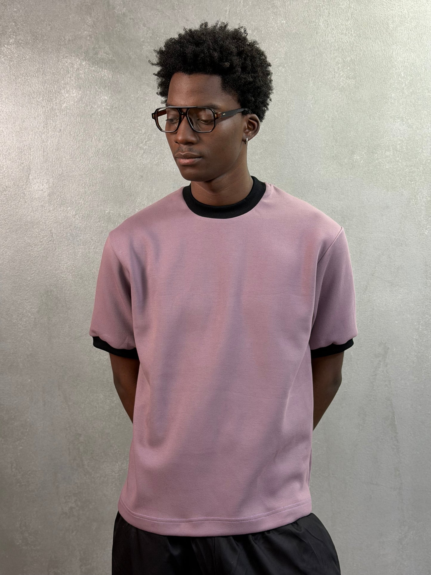Plain Ringer tees in Mauve