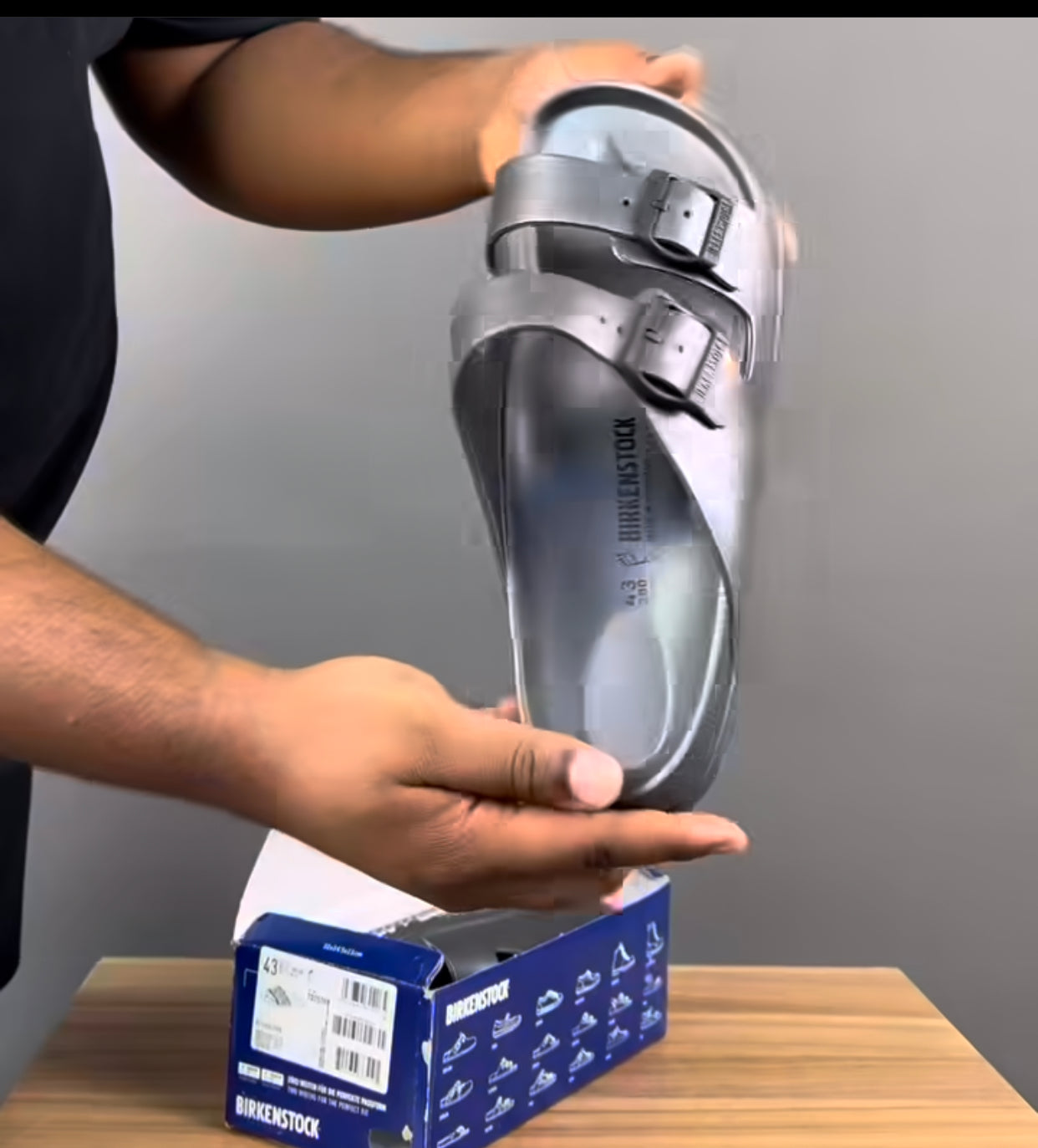 Berkinstock buckle slider in ash