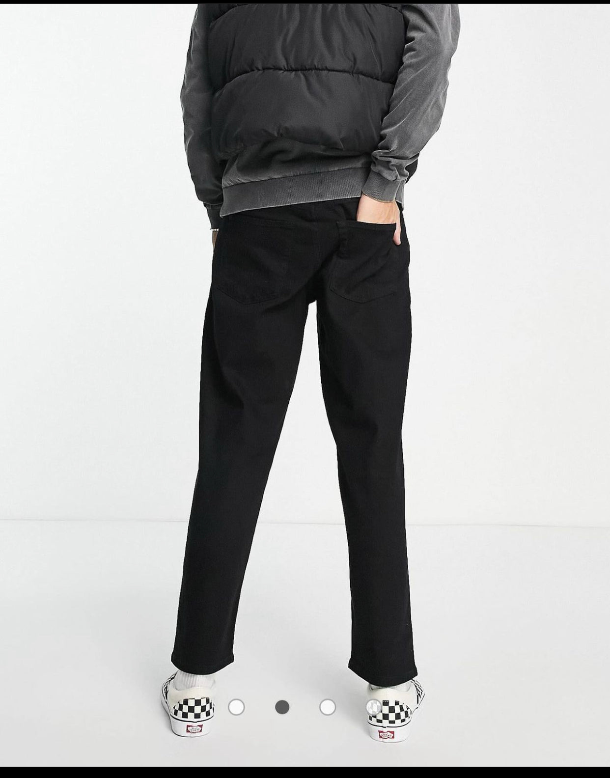 ADPT Mens Dallas Wide Fit Jeans Black Denim