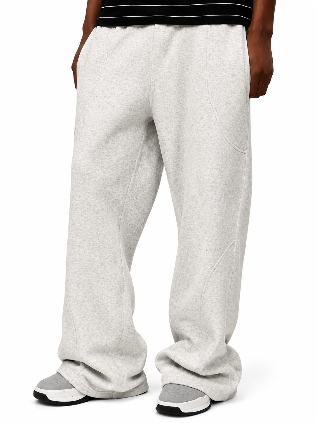 ZEDEK FLARE BAGGY JOGGER IN GREY