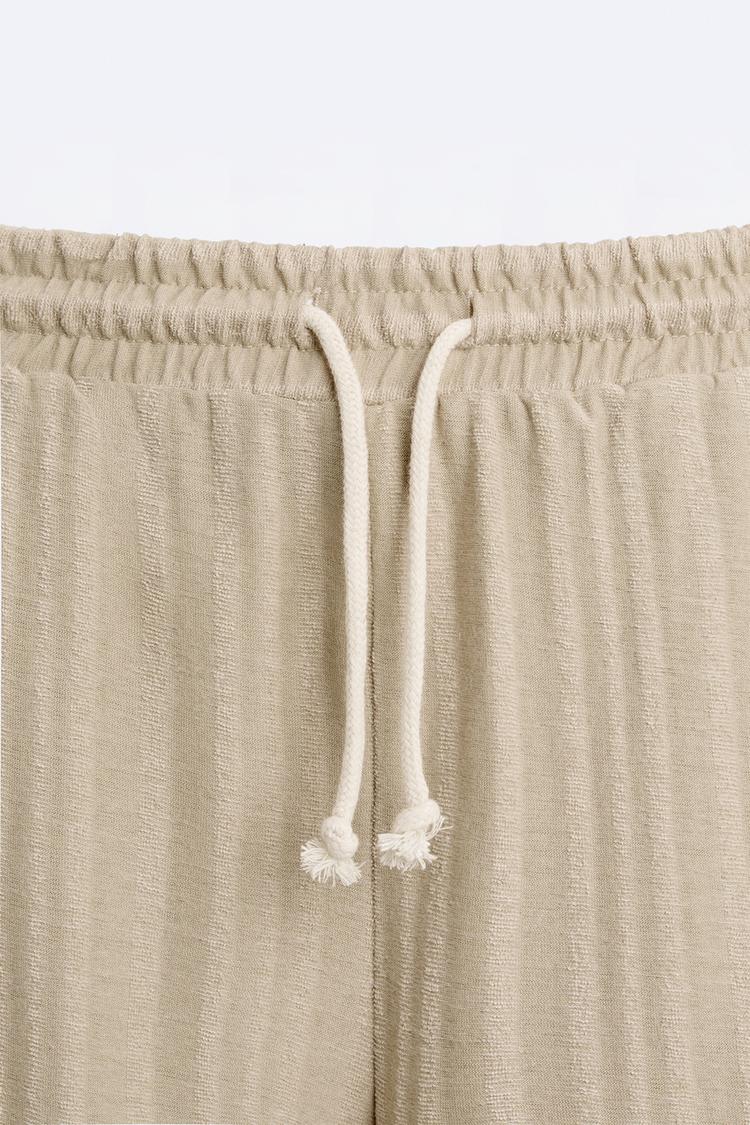 ZARA STRIPED JACQUARD TROUSERS