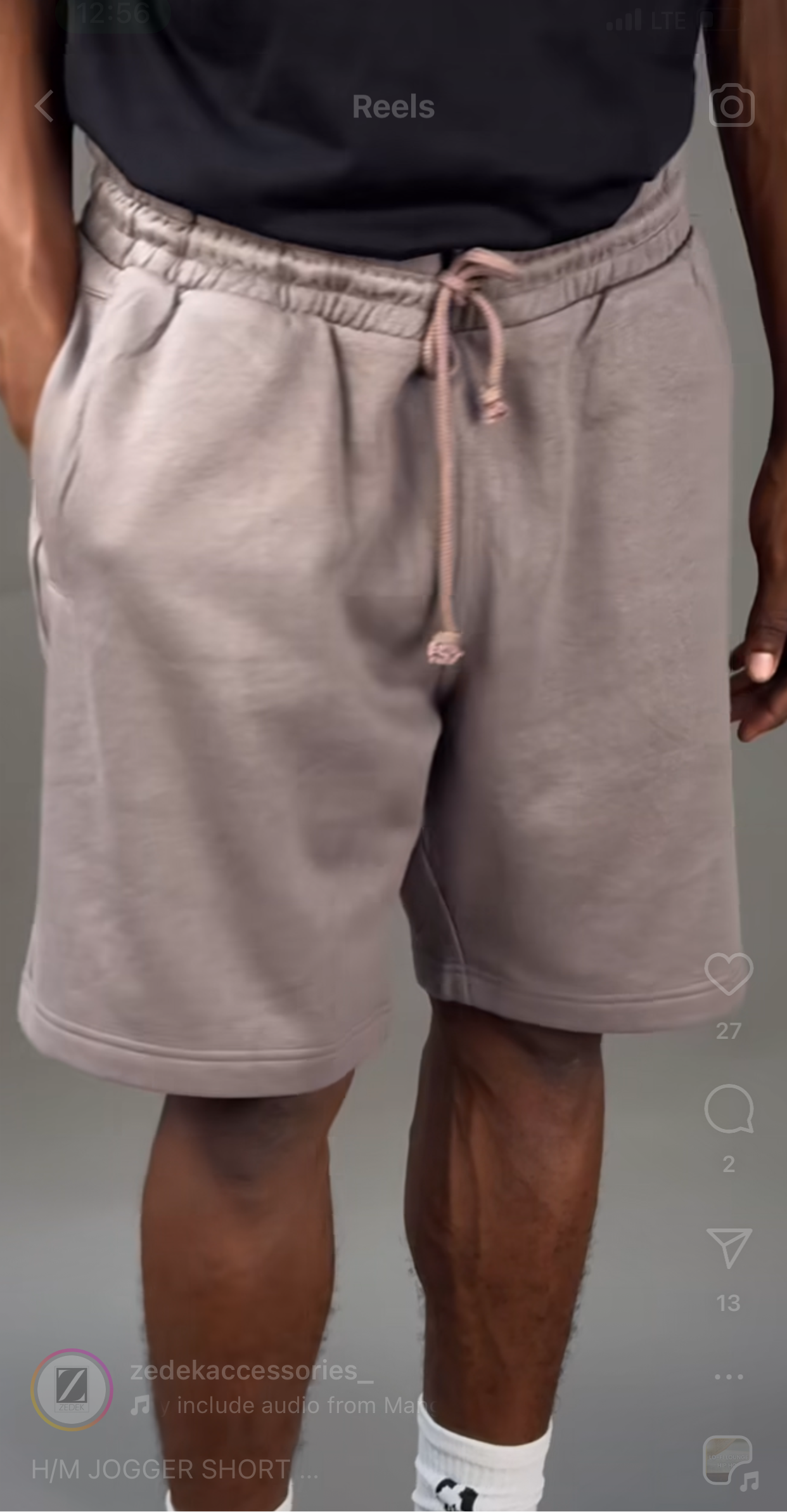 H/M jogger short in brown