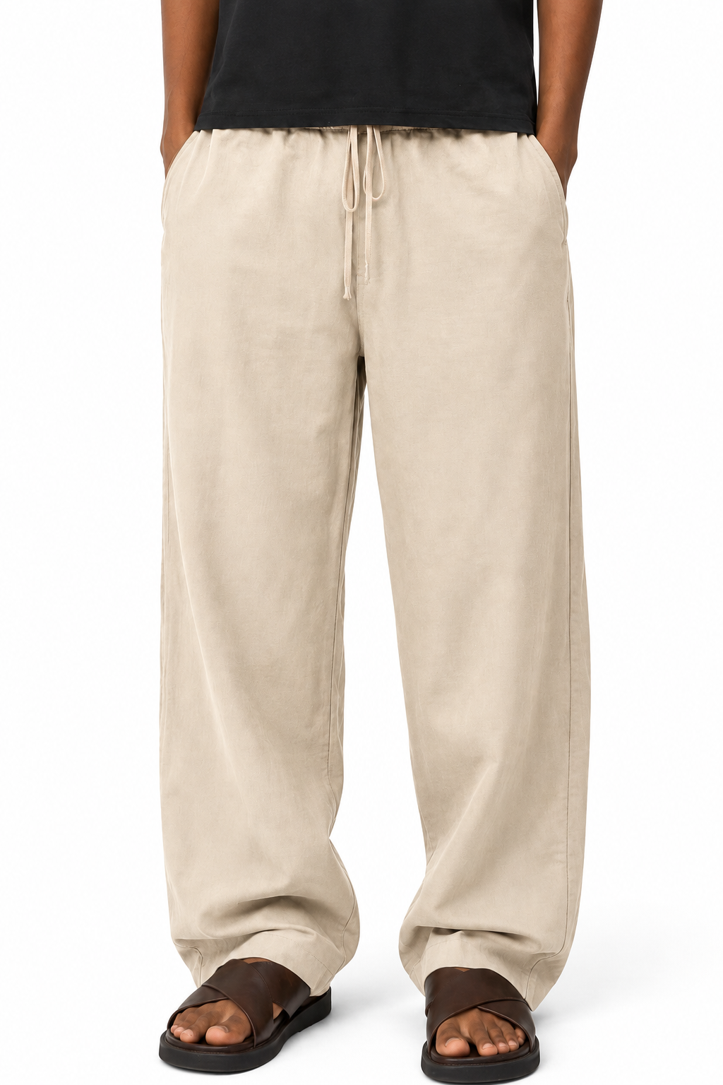 LINEN PANT IN BIEGE