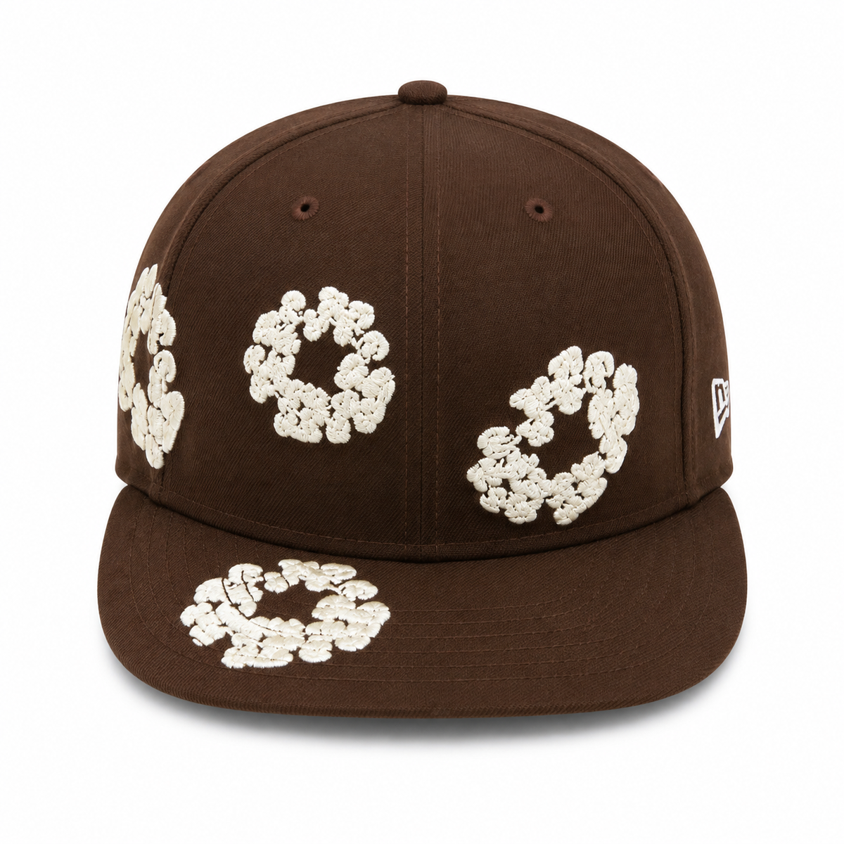 Brown fitted hat