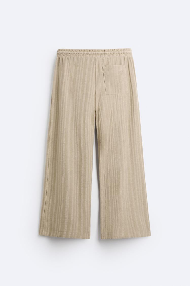 ZARA STRIPED JACQUARD TROUSERS