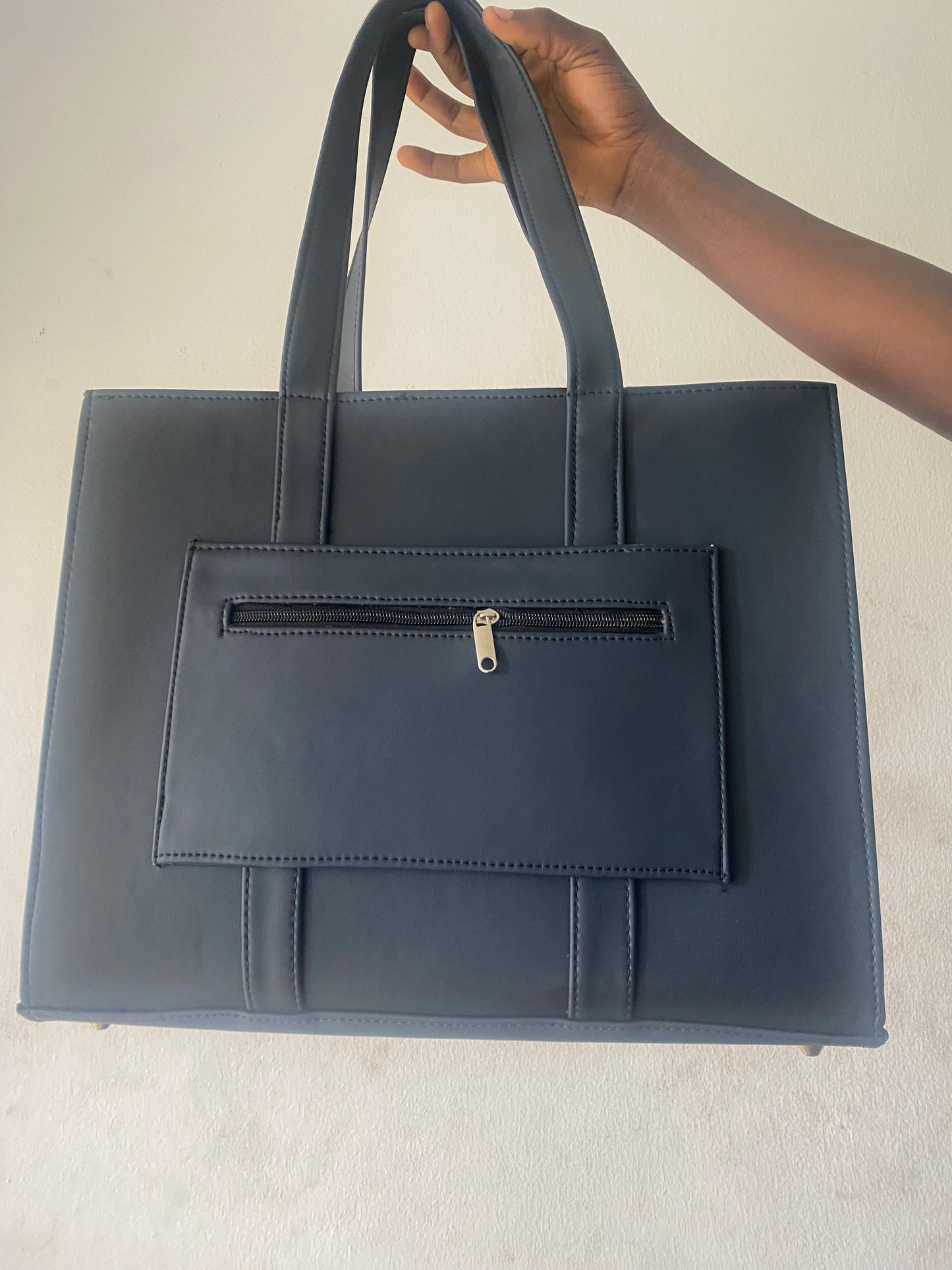 Zedek tote bag in navy blue