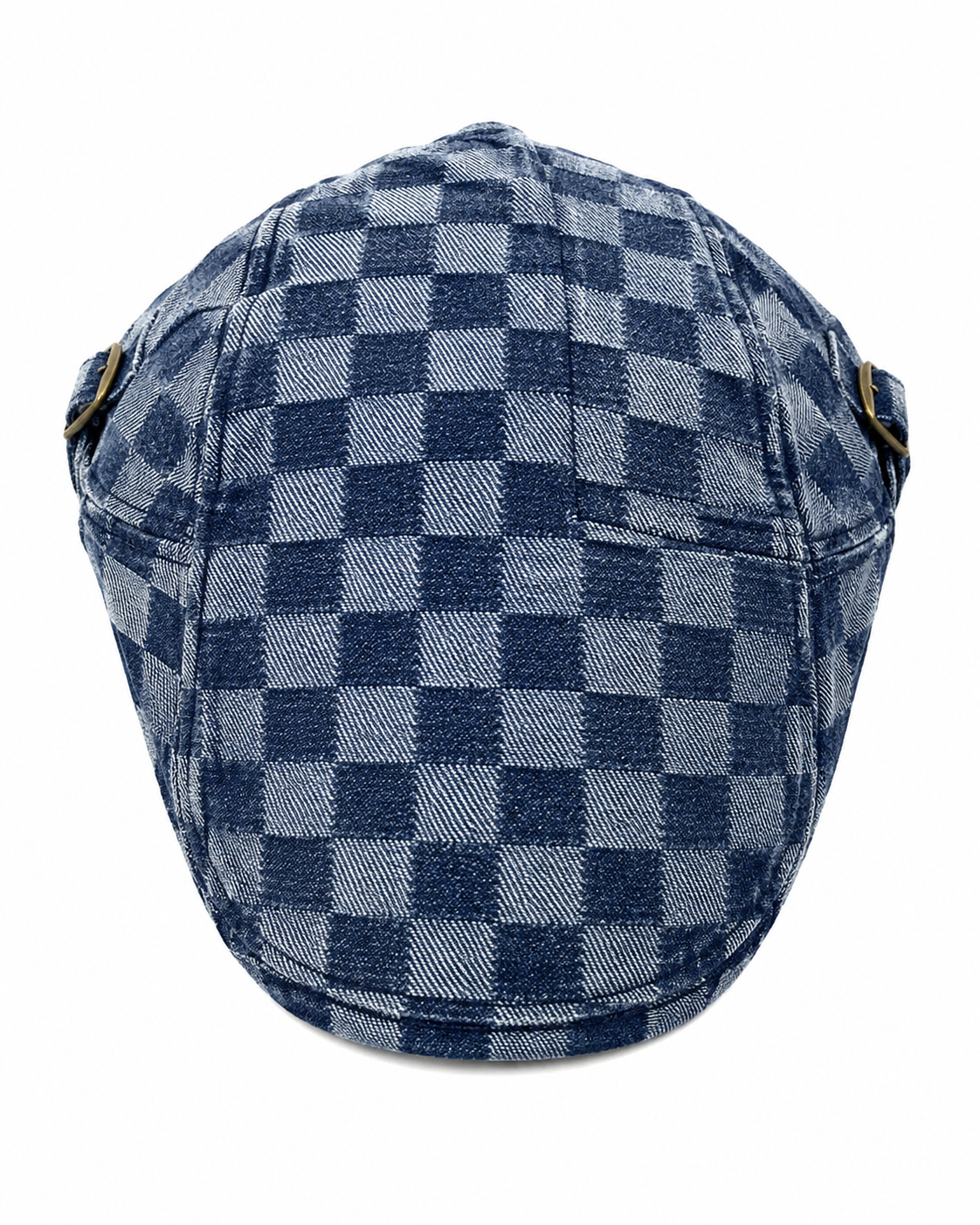 DENIM PATTERNED GATSBY HAT DARK BLUE
