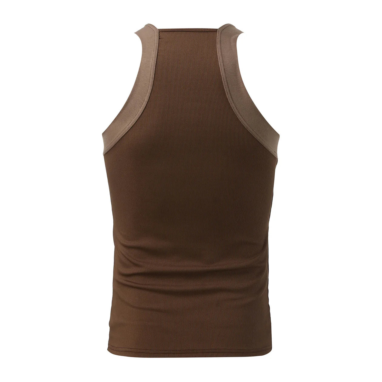 Men tank top vest in chocolate