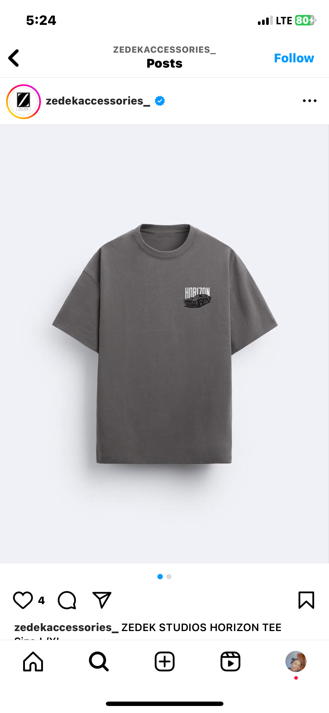 ZEDEK STUDIOS HORIZON TEE