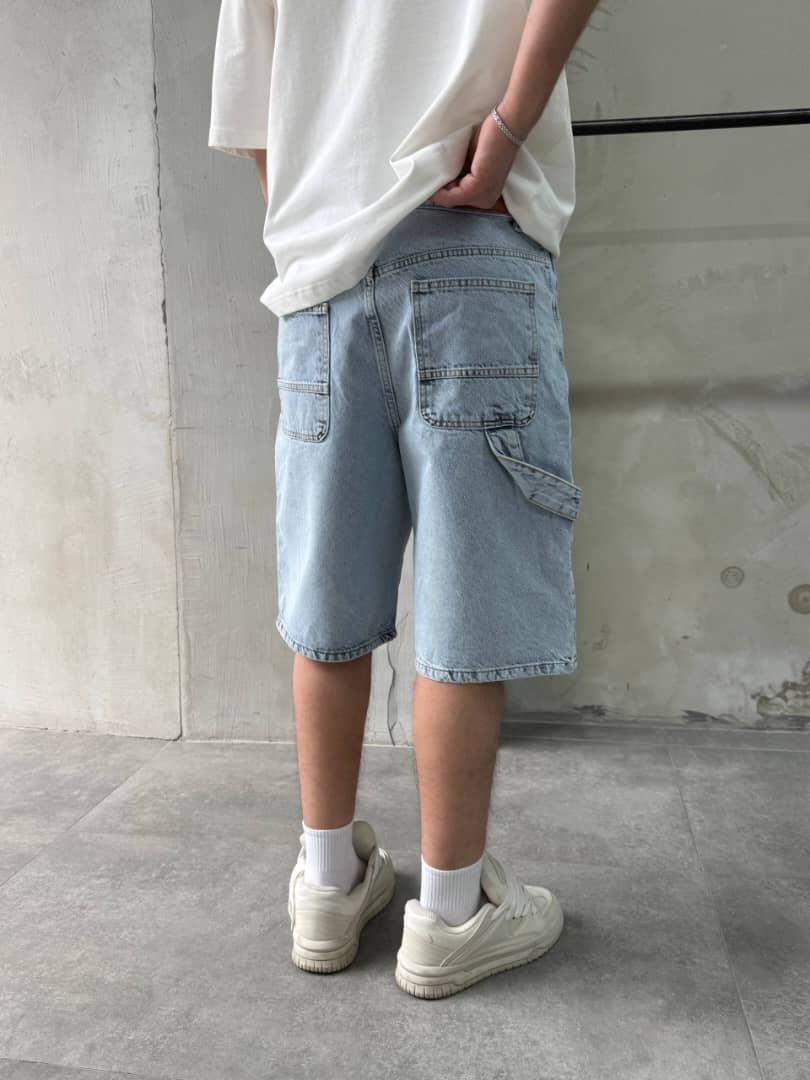 Difransel carpenter jeans short in light blue