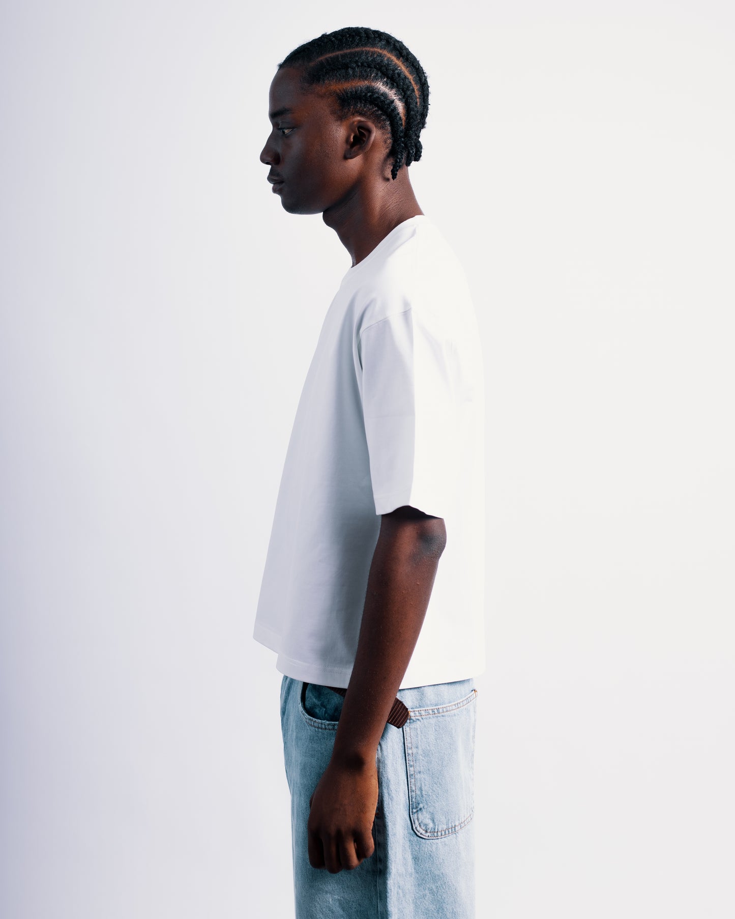 300GSM ZEDEK CROPPED PLAIN TEE