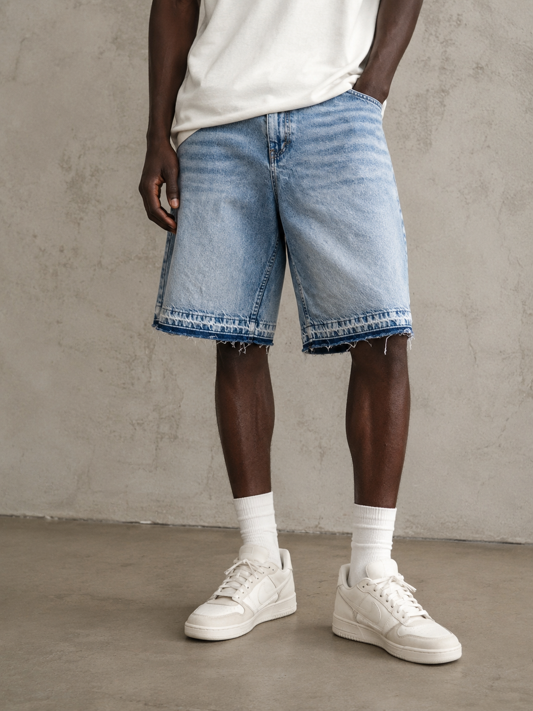 WEL1 JEAN SHORT IN BLUE