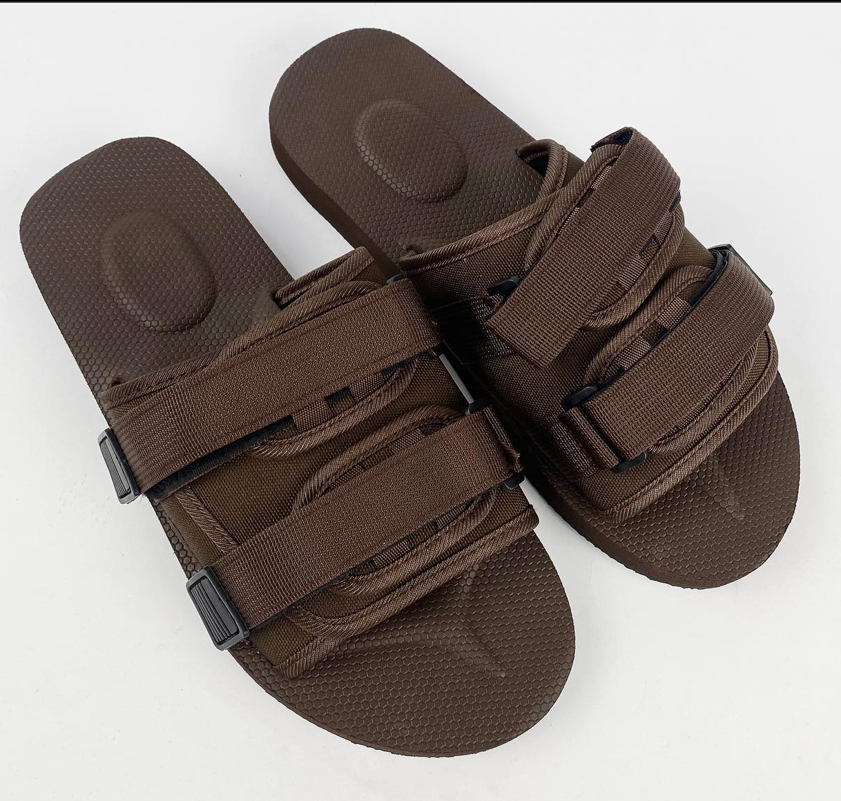 Zedek premium tech slides in coffe brown