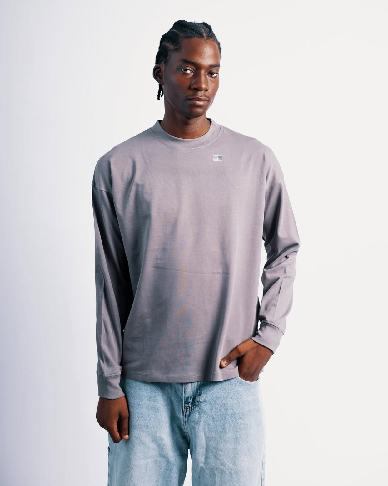 PLAIN LONGSLEEVE IN GREY