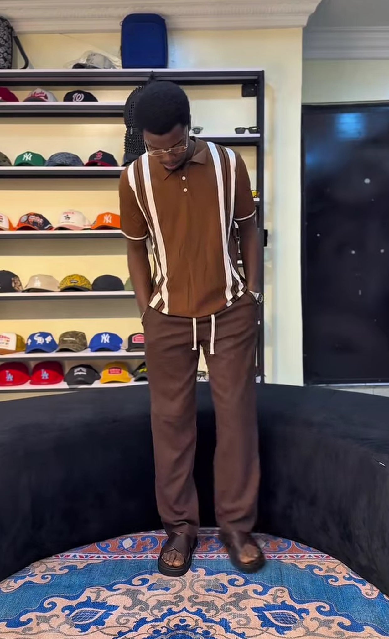 Zedek Linen Pant in Brown