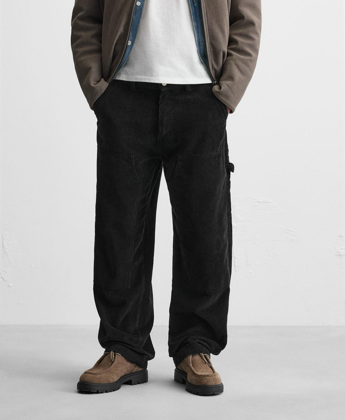 ZARA CORDUROY CARPENTER TROUSERS
