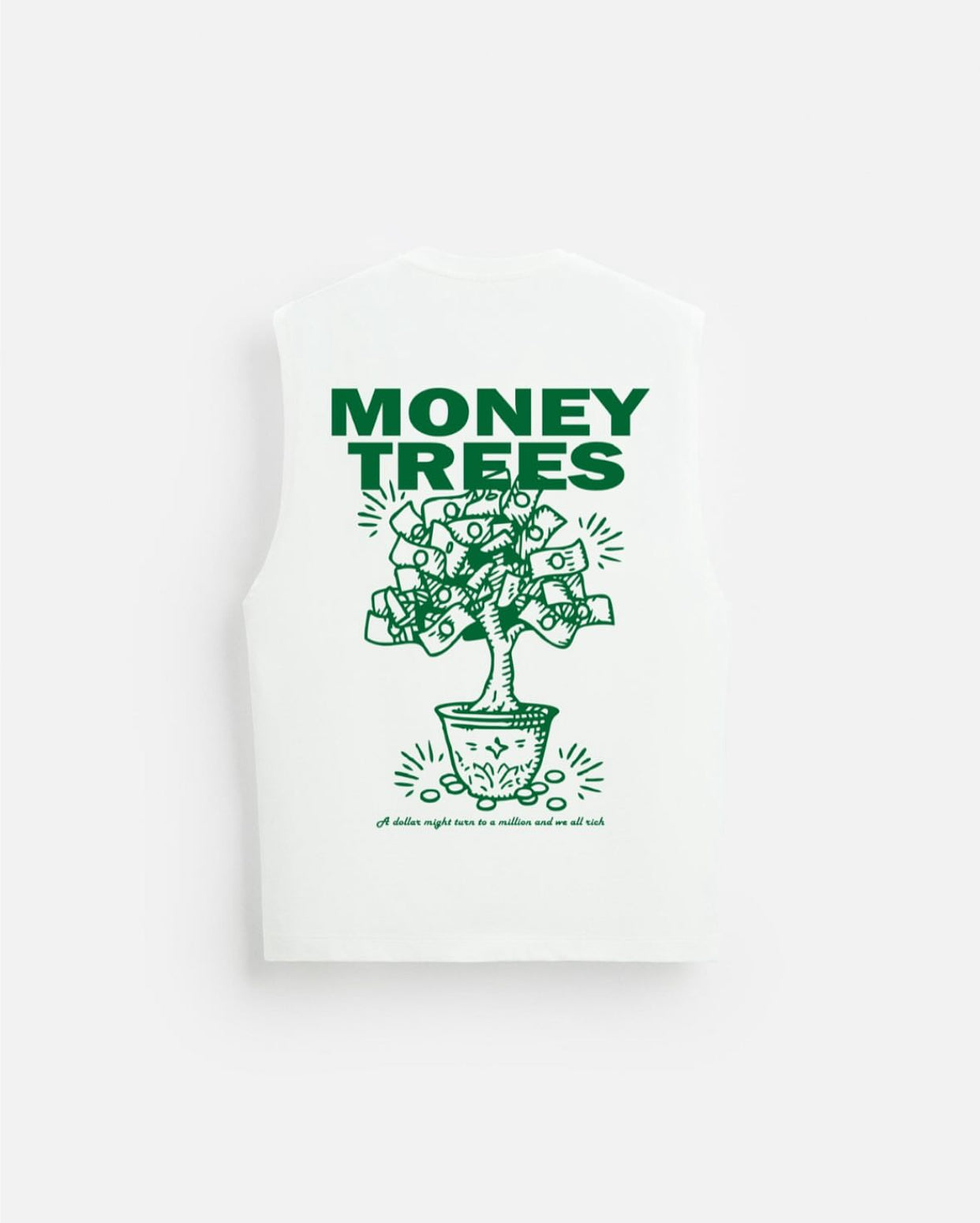 ZEDEK STUDIO MONEY TREES SLEEVELESS TEE