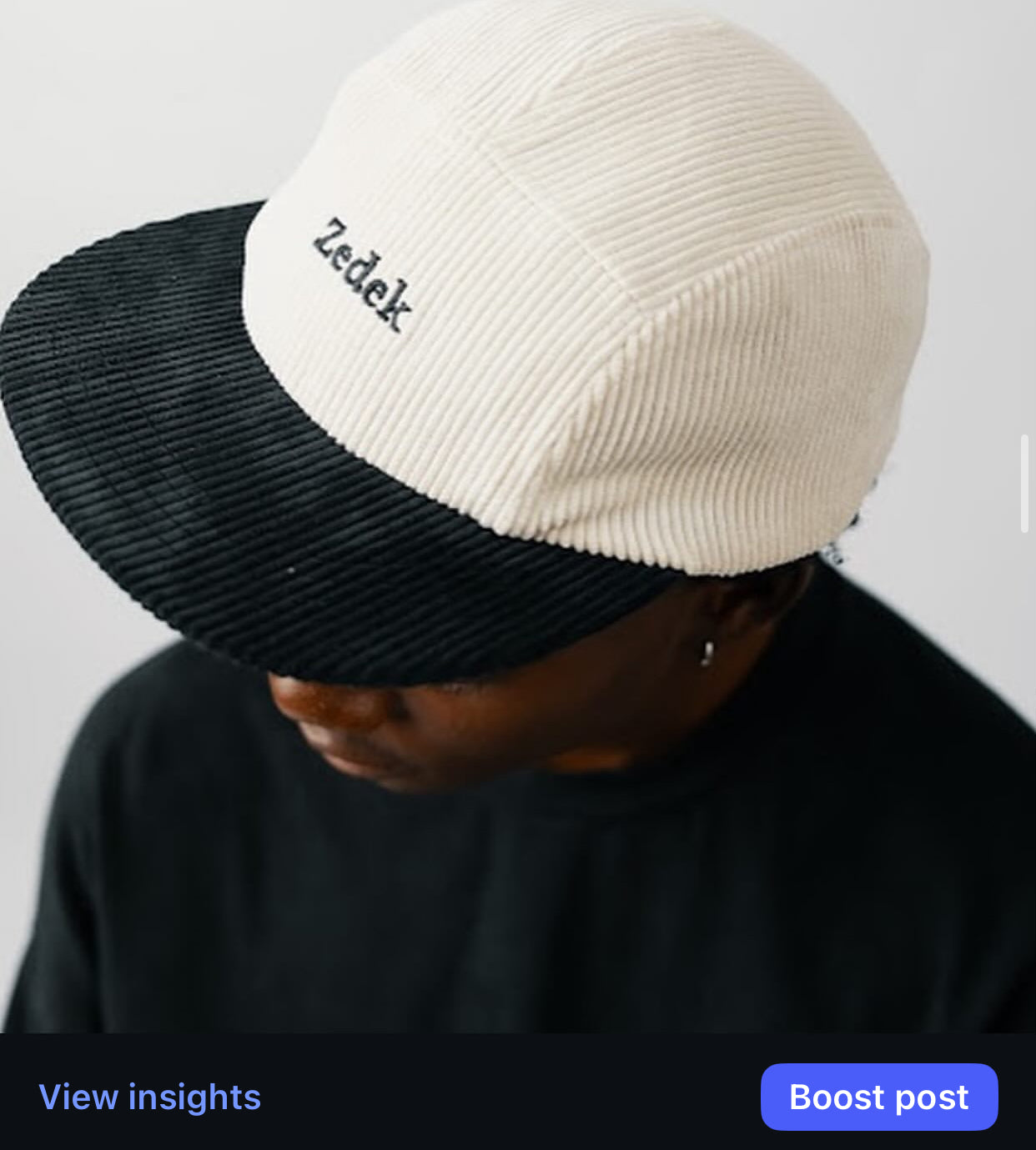 ZEDEK CORDUROY FLANEL HAT