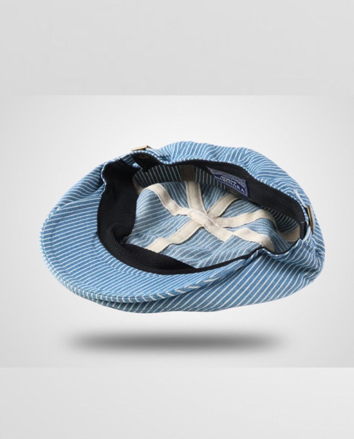 Stripped hat in light blue