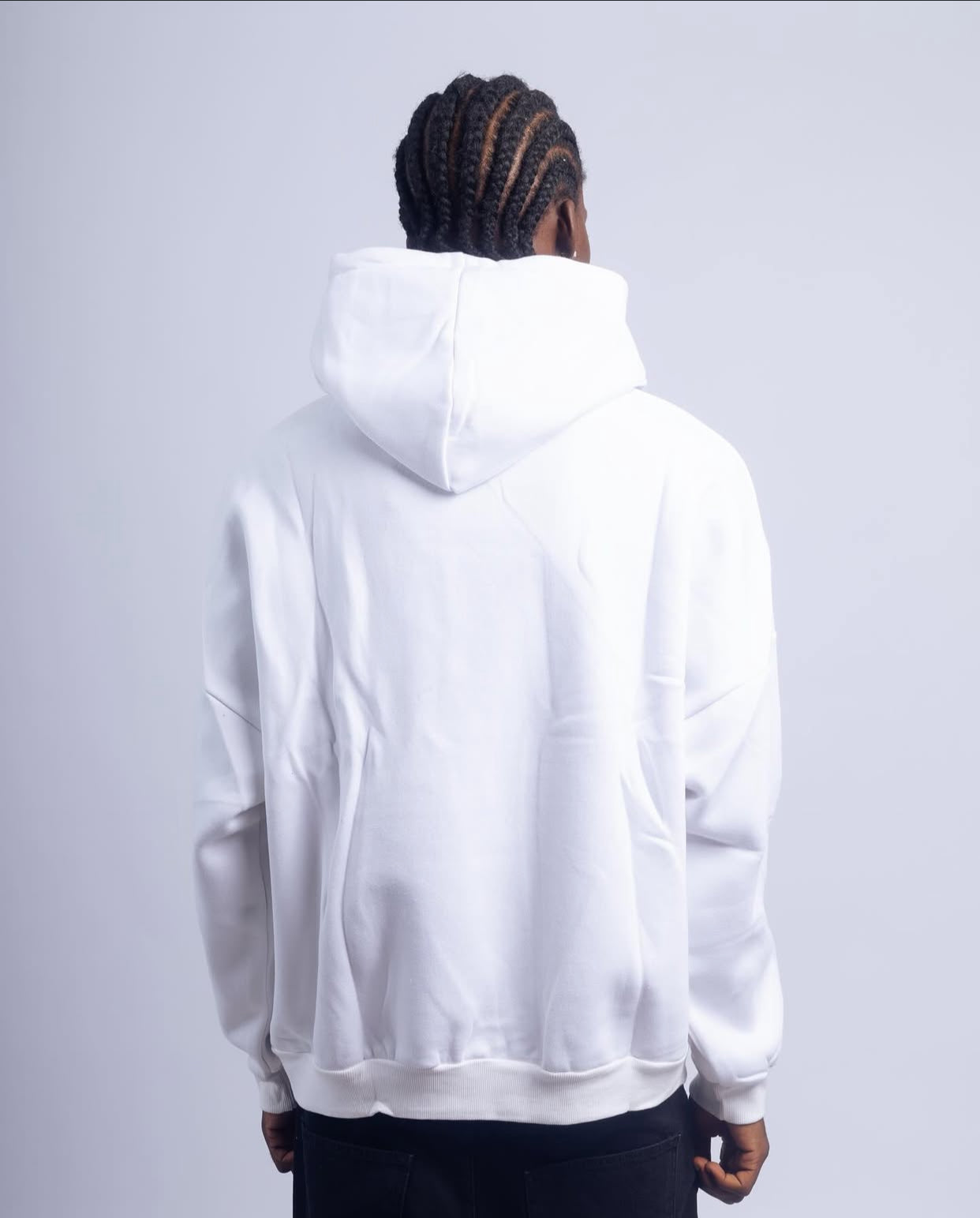 Heavy weight plain hoodies in white
