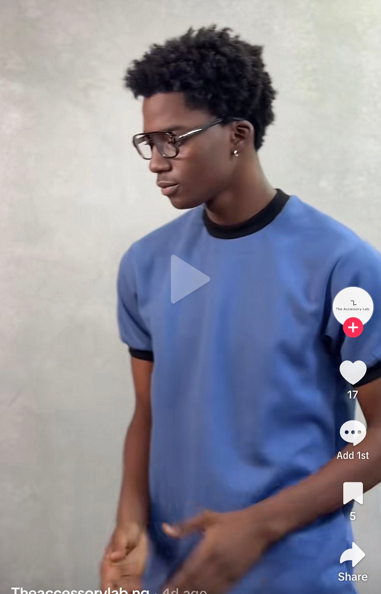 Plain Ringer tees in Deep Blue