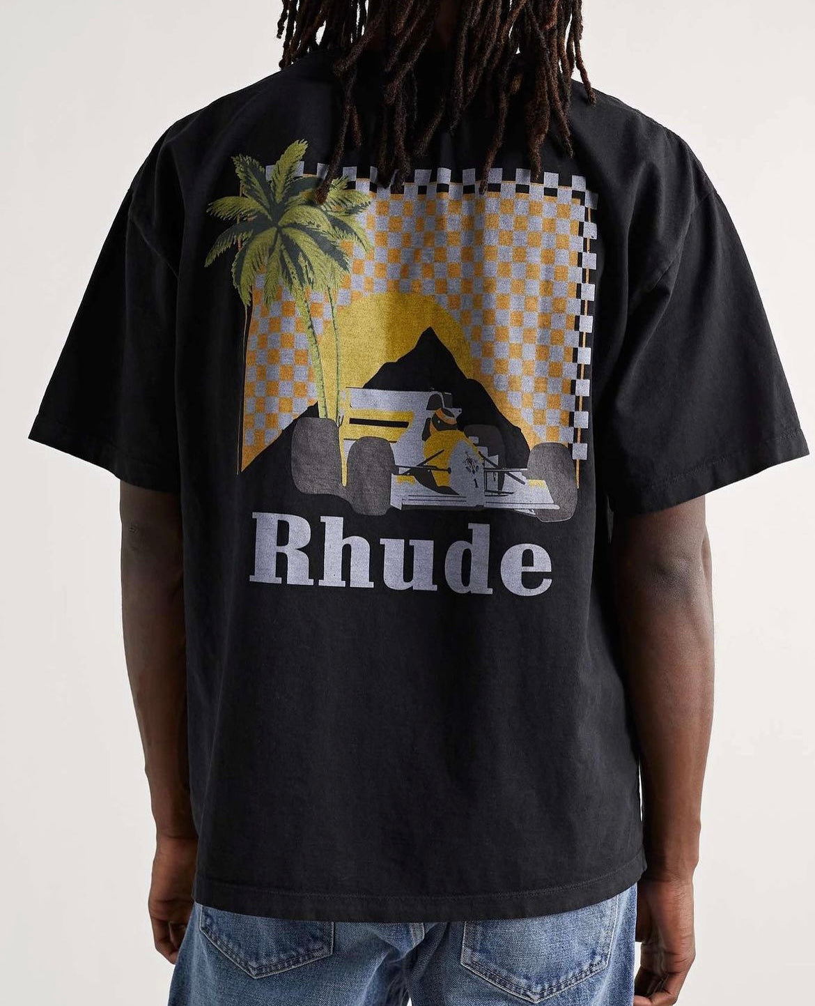 RHUDE Moonlight Tropics T-Shirt in black