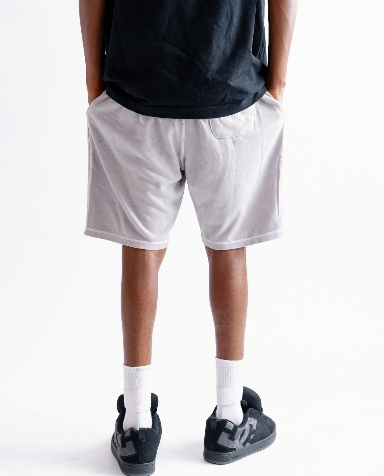 Grey Stitching Sweat short