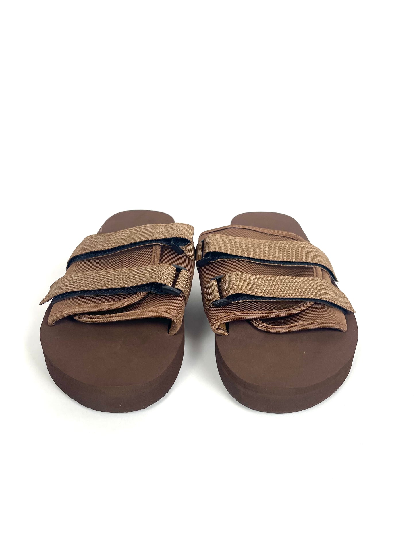 Zedek plain tech slides in brown
