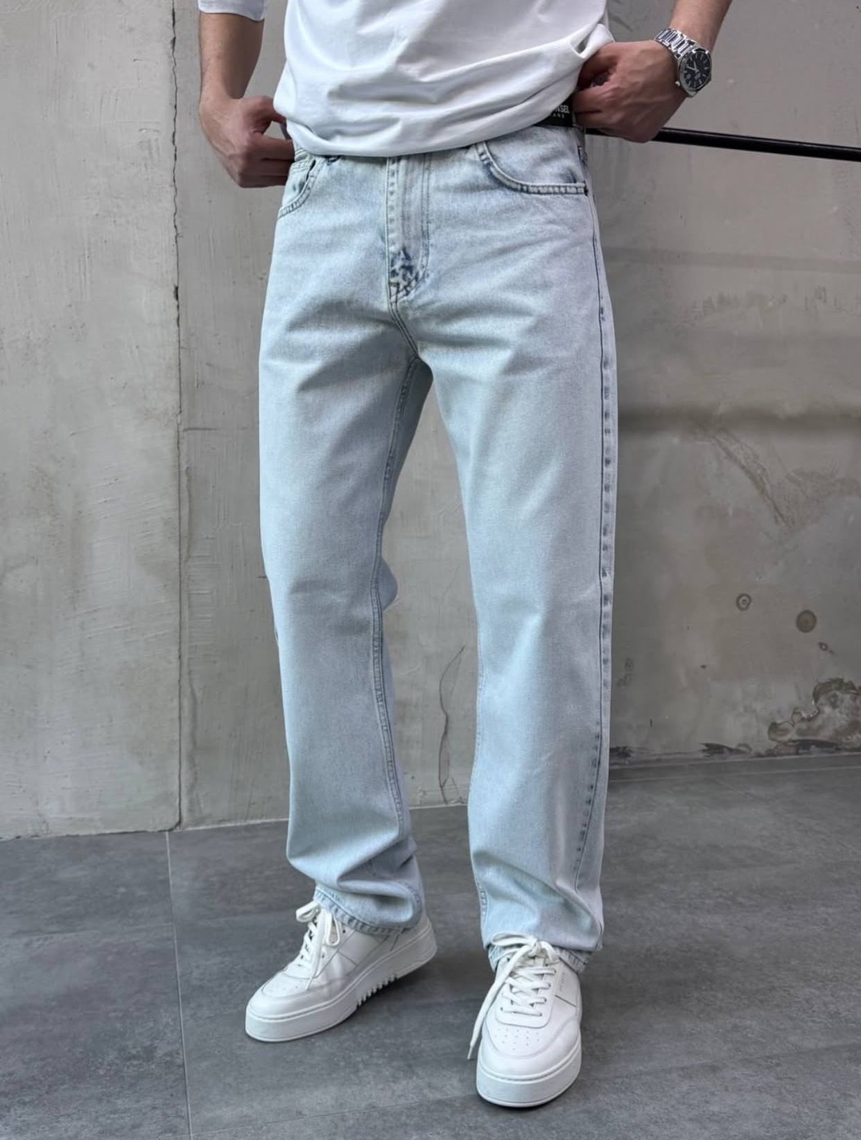 Difransel baggy jeans in light blue