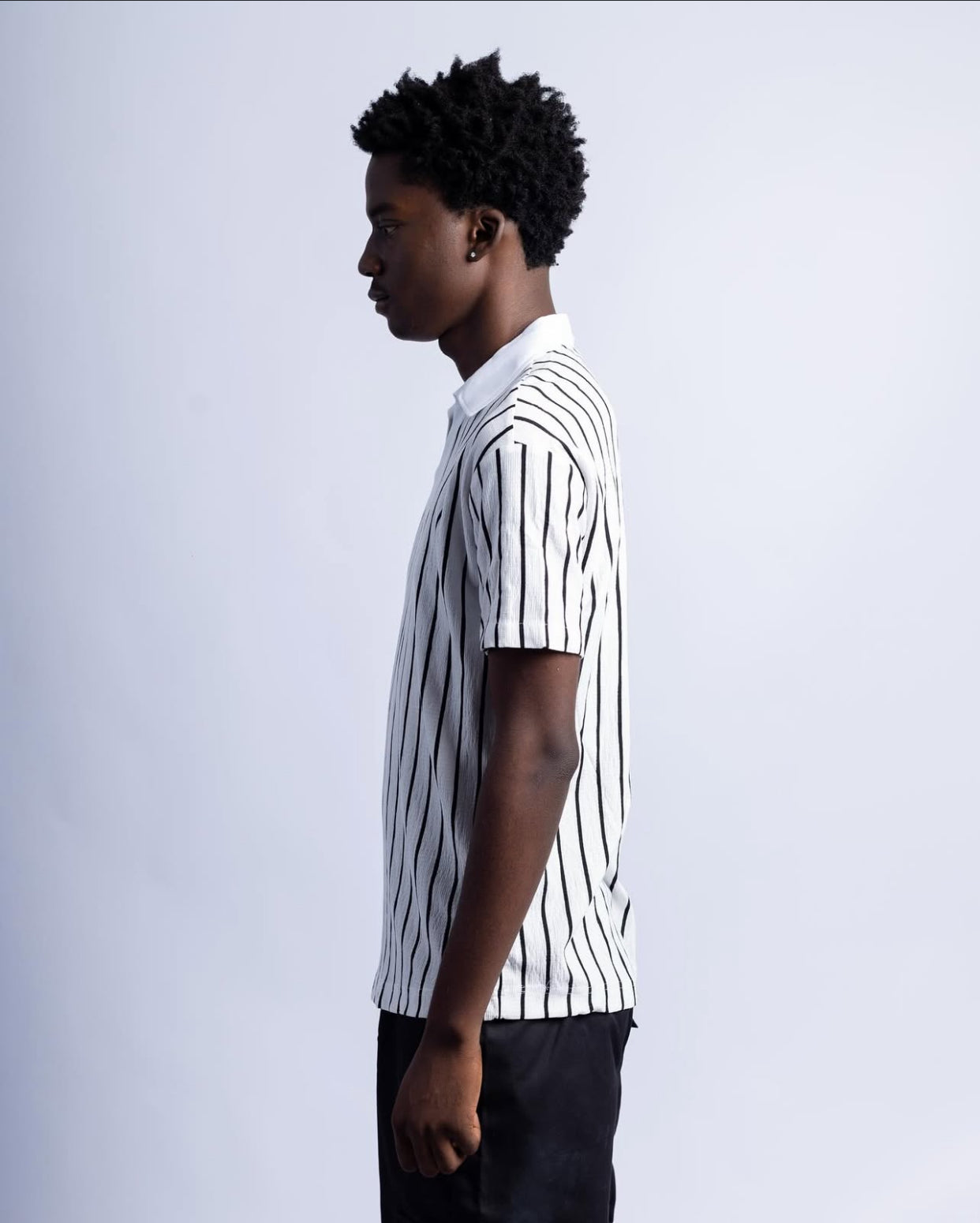 Twenty shirt striped in white & black colour
