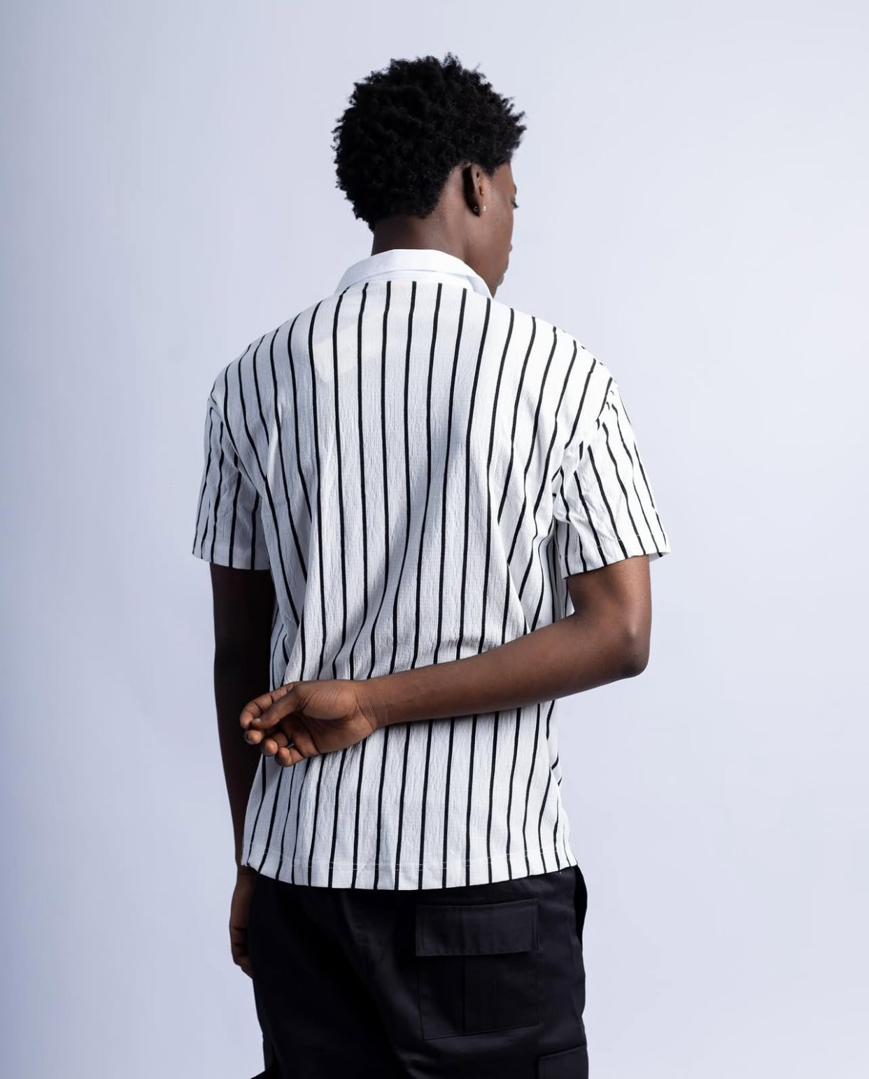 Twenty shirt striped in white & black colour
