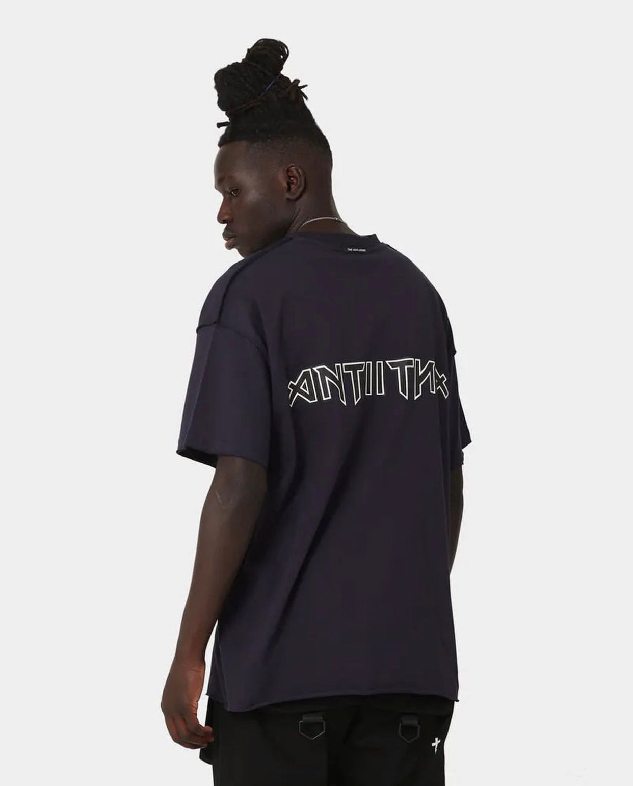 Anti order terminus T-shirt in navy/white