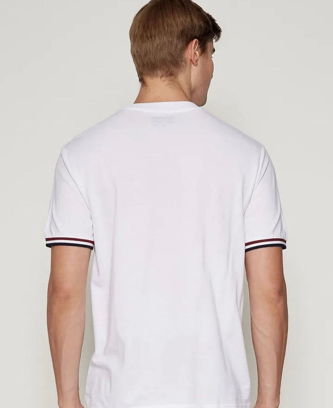 Garage T-shirt with tipping in white