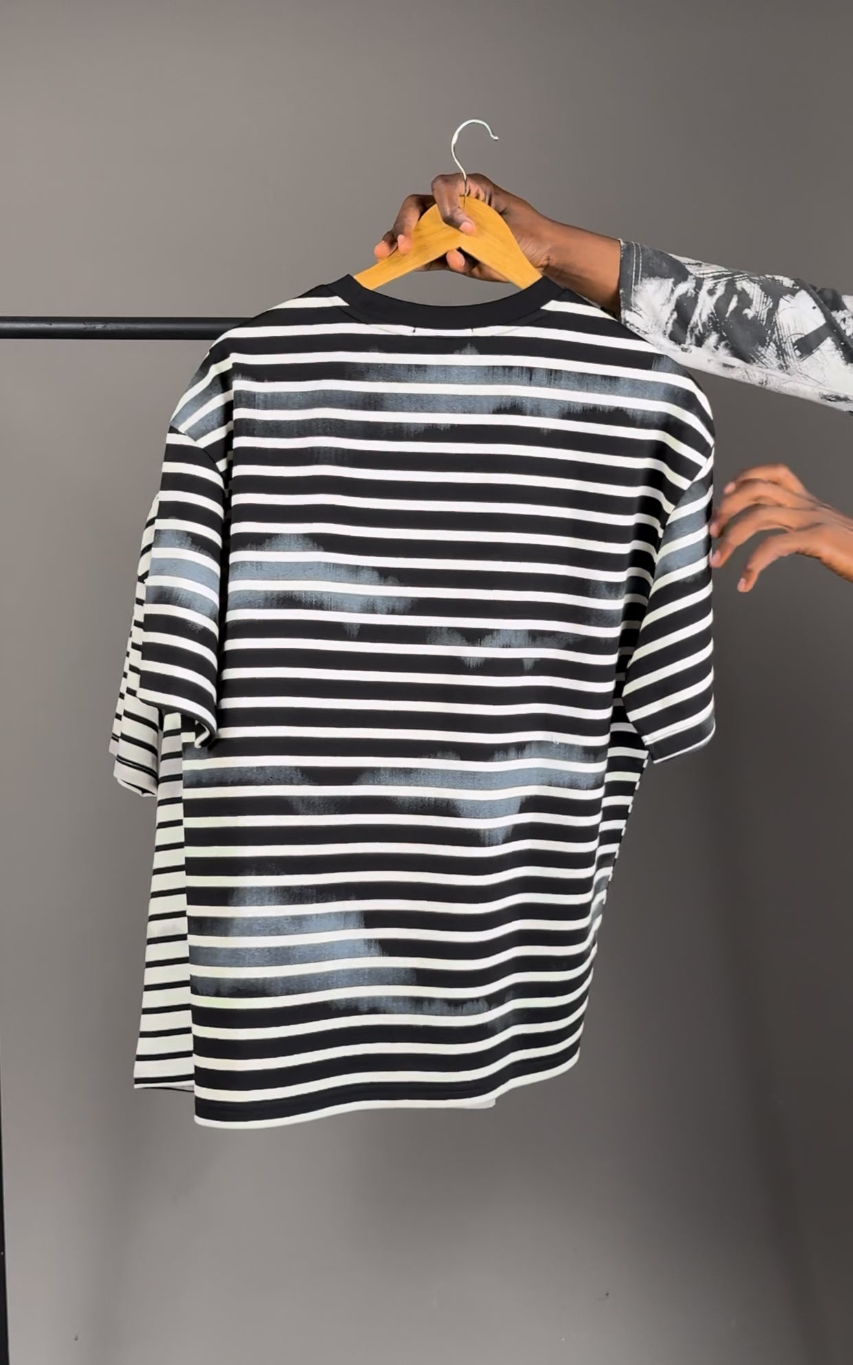 ZEDEK STRIPED POLO BLACK F8788