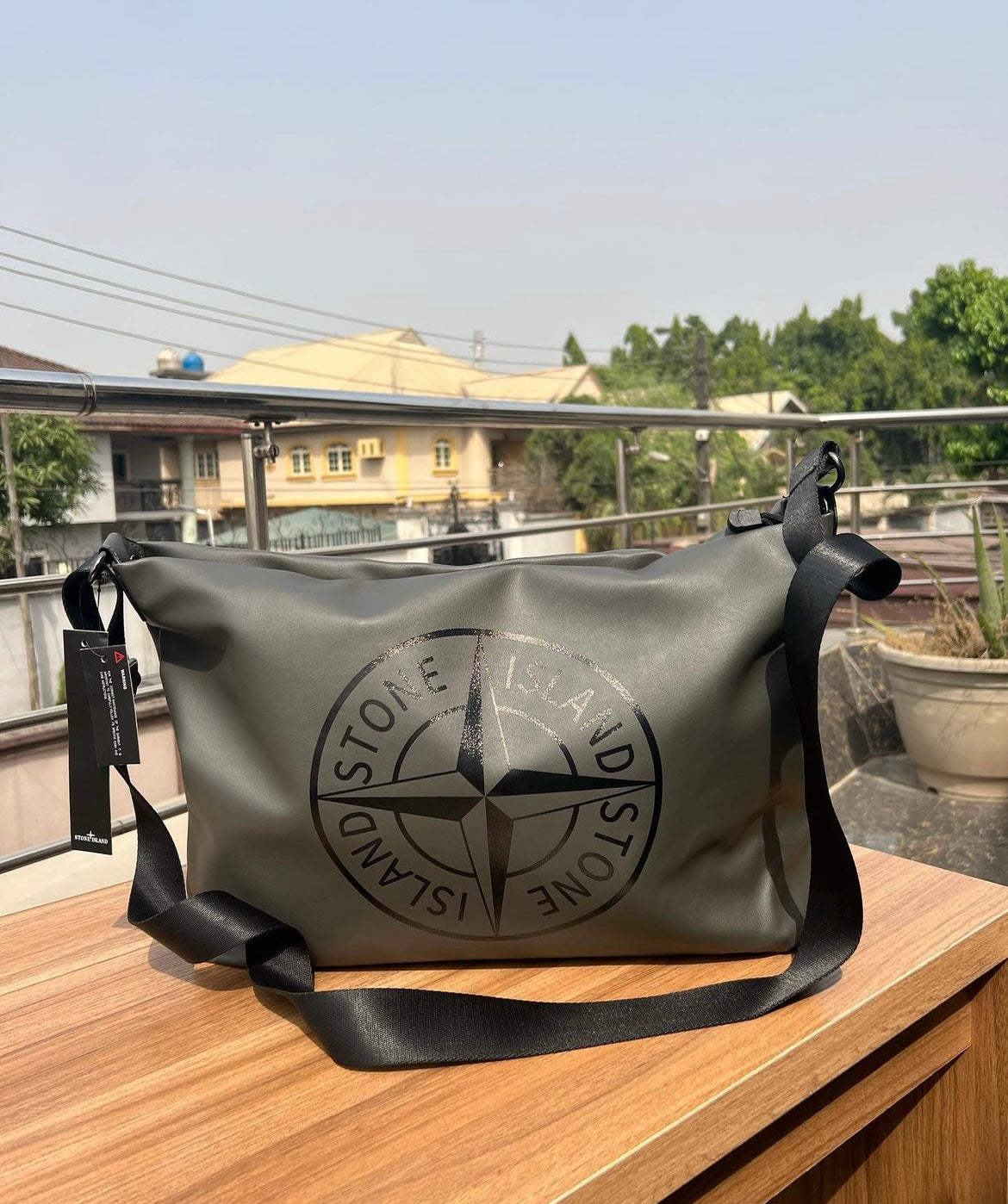 Stone island tote bag in grey