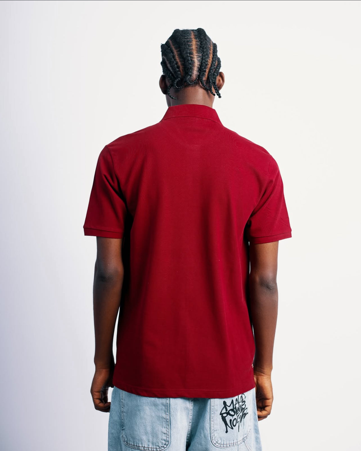 Plain Polo in maroon