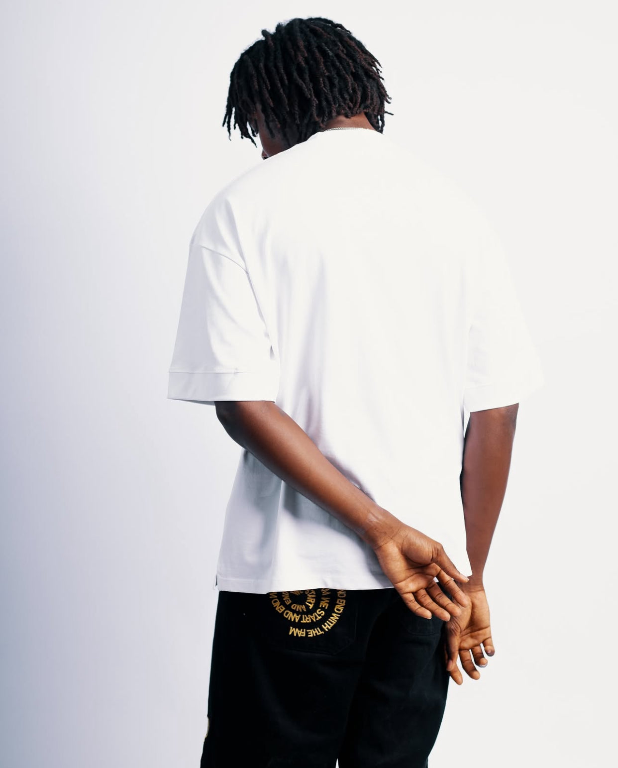 280gsm ripped oversized tee in white