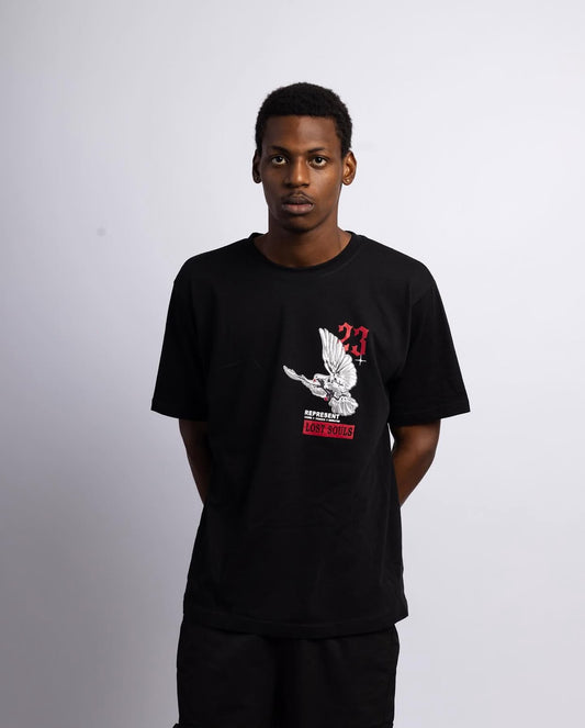 23 Lost soul tee in black
