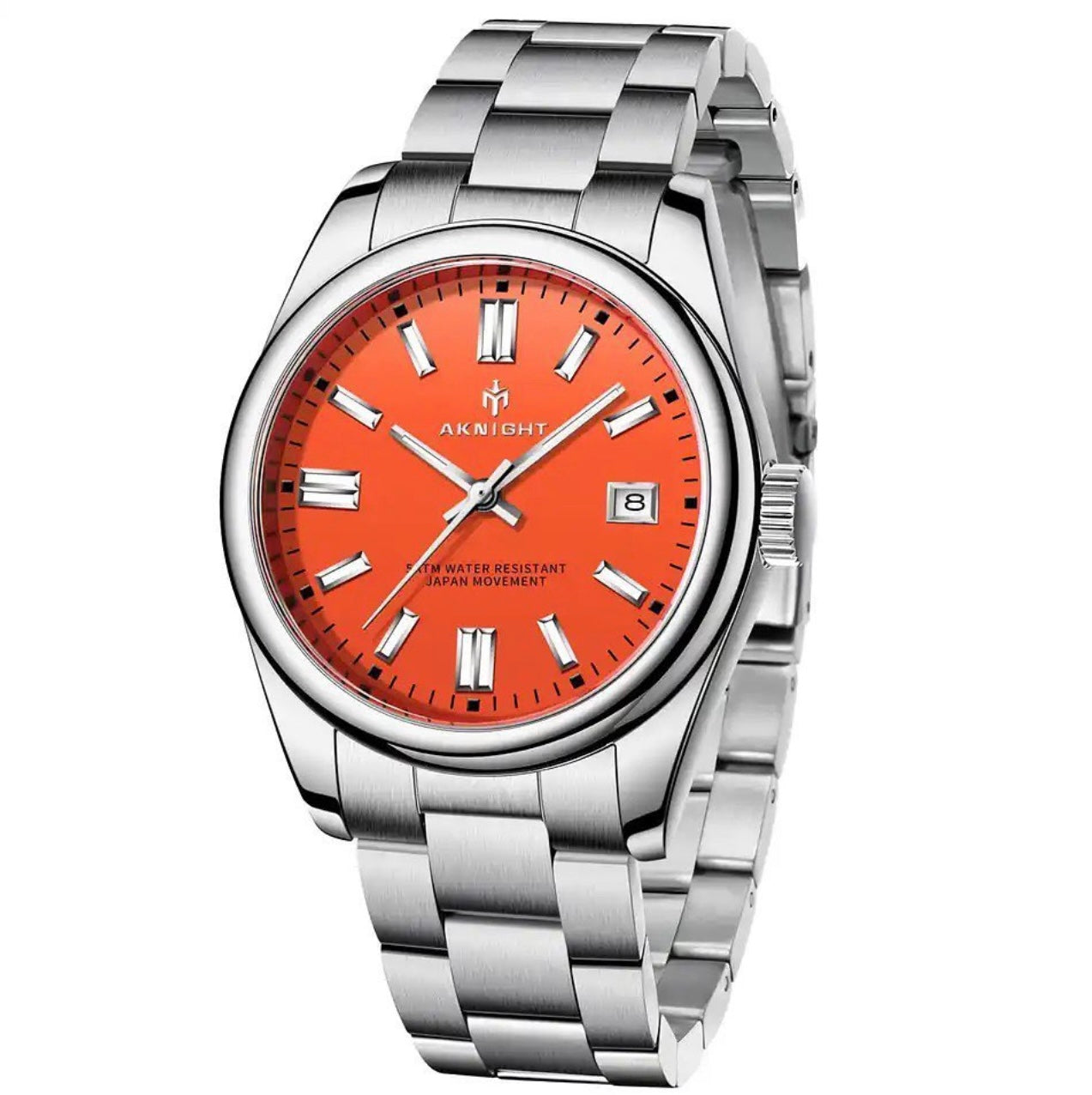 Aknight wristwatch with red dial