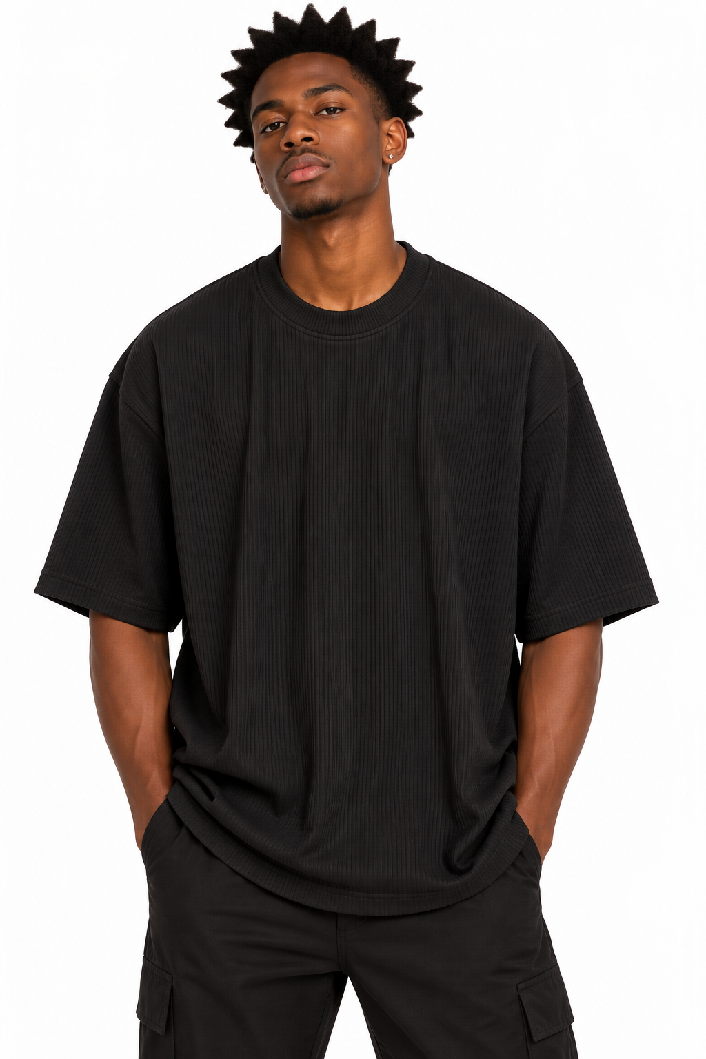 Zedek Revere Tee Black color