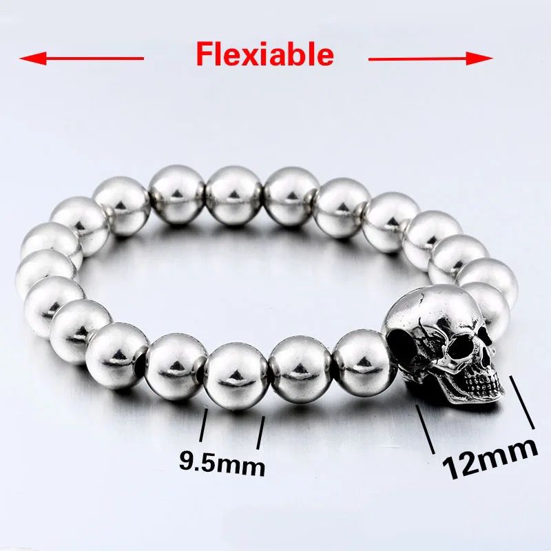 BEIER Steampunk Metal Skull Bracelets