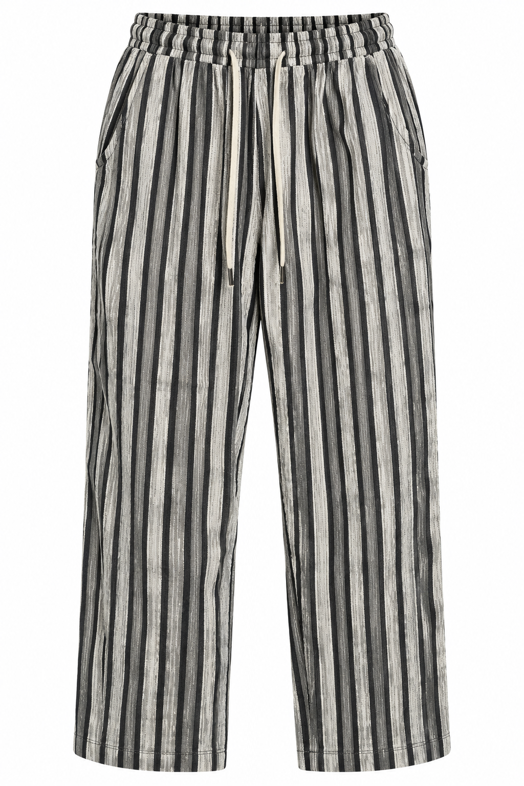 Marrakech dark grey vertical stripe down strong trousers