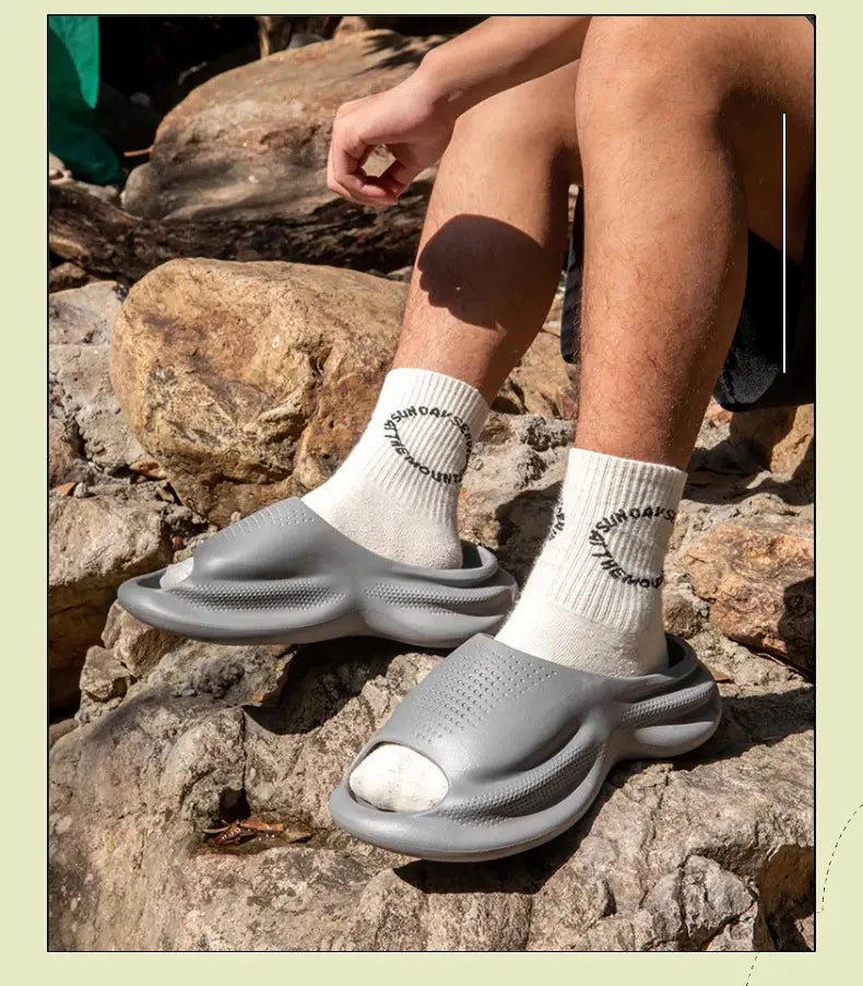 Moulded EVA rubber chunky slider in grey