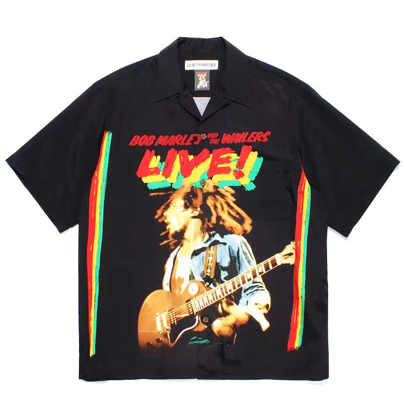 Guilty parties bob marley shirt in black