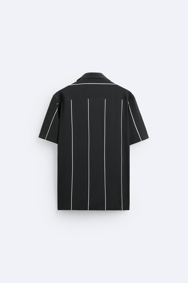 ZARA STRIPED STRETCHY SHIRT