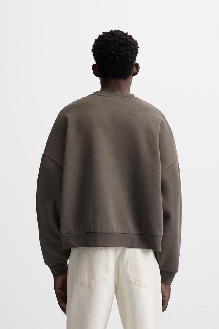 ZARA CONTRAST PRINTED SWEATSHIRT